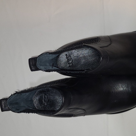 UGG Black Leather Boots - Picture 2 of 7